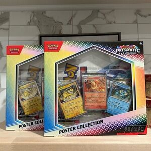 New! (2) Pokemon TCG: Prismatic Evolutions Poster Collection Boxes